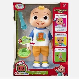 CoComelon Deluxe Interactive Doll with Blue and Yellow Outfit